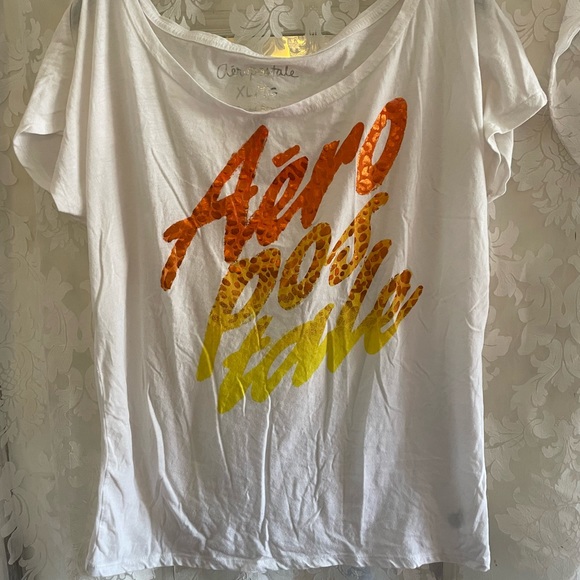 T-shirt Aeropostale Bleu Marine - Taille L - 100% Coton - Vintage 1987